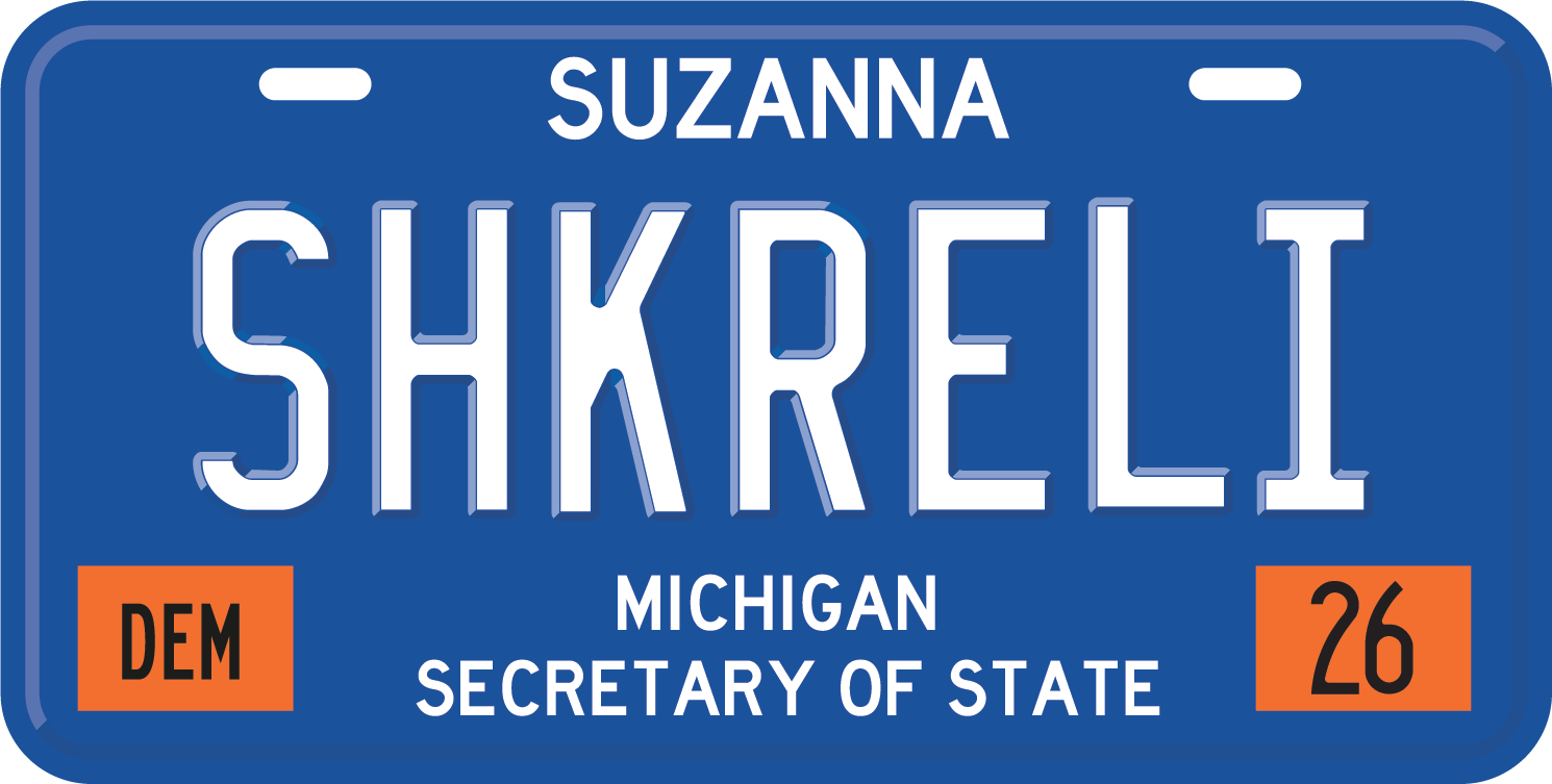 Suzanna Shkreli for Michigan Secretary of State logo
